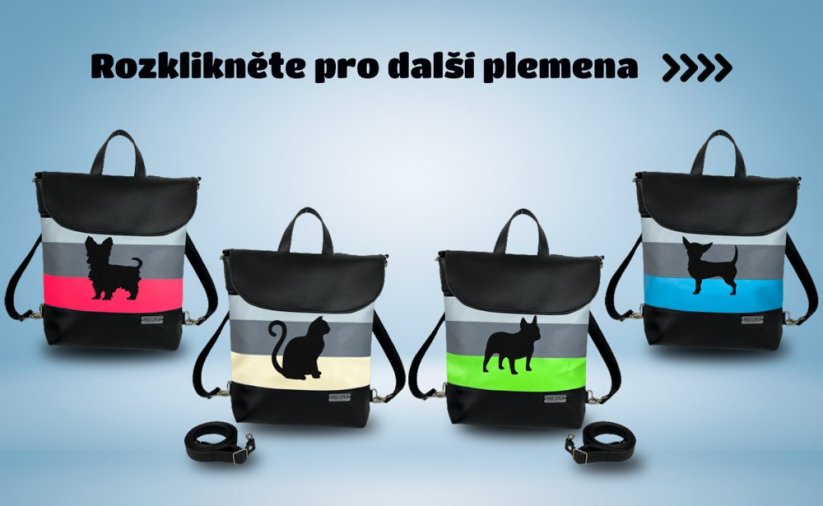 Kabelko-batoh s plemeny psů