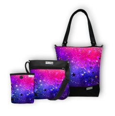 Koženková velká sada kabelek a pamlskovníku - Hvězdy