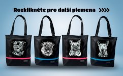 Koženková kabelka - ELEGANCE - černá malba
