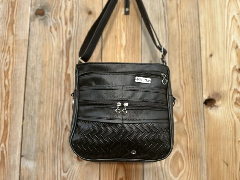 Kabelka DOROTA - venčící kabelka - černá proplétaná