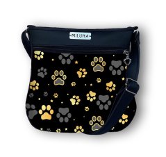 Koženková crossbody kabelka - Žluté tlapky