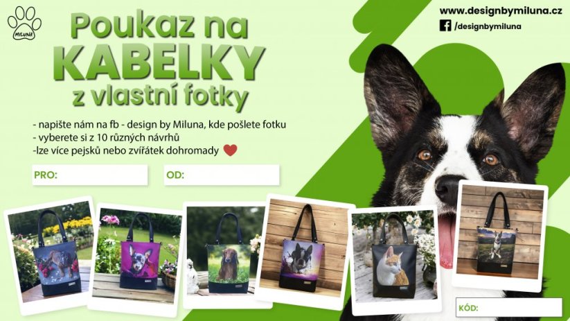 Dárková poukázka na kabelku z vlastní fotky