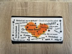 Peněženka velká - Pejskařské hlášky - oranžová - kazová