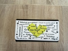 Peněženka velká - Pejskařské hlášky - žlutá - kazová