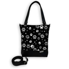 Koženková kabelka - ČB tlapky - VÝPRODEJ