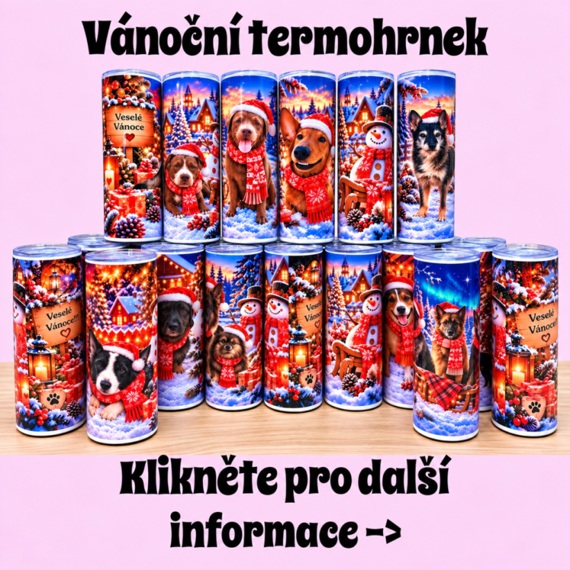 Termohrnek s vlastní fotkou – vánoční motiv