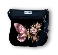 Crossbody kabelka - Růžový motýl