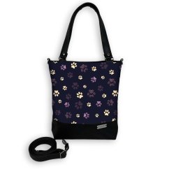 Koženková kabelka - Fialové tlapky - VÝPRODEJ