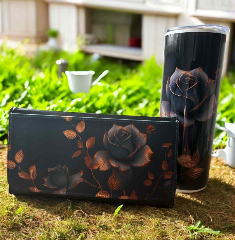 Peněženka a termohrnek - Růže