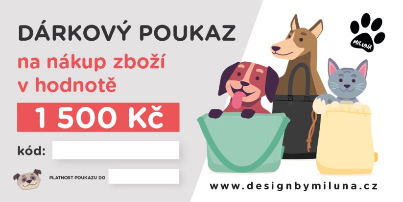 Dárková poukázka v hodnotě 1500,-