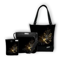 Koženková velká sada kabelek a pamlskovníku - Kolibřík