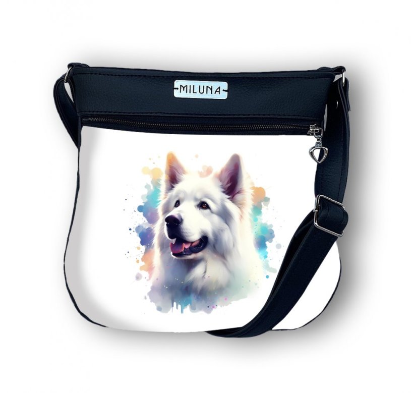 Crossbody kabelka - Kolorka - Plemeno - KOLORKA: Bílý švýcarský ovčák